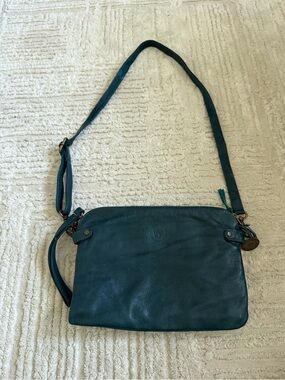 Wanderers Travel Co Teal Leather Crossbody Bag Convertible Shoulder Bag Boho